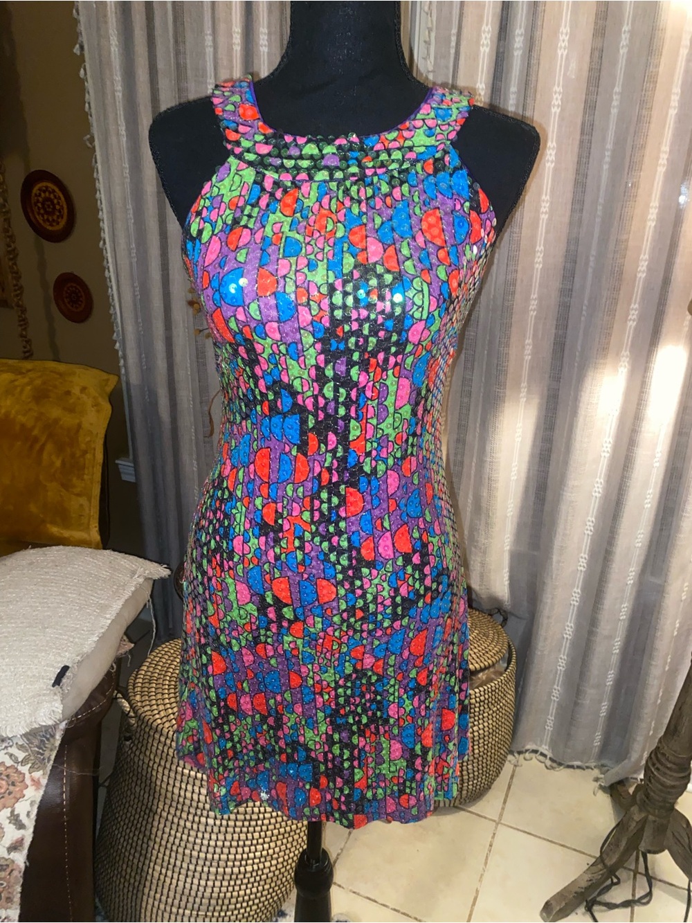 Marc for Marc Jacobs Psychedelic Sequin Mini
Dress